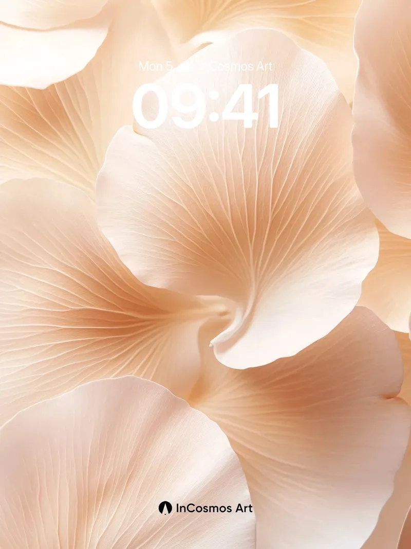 Serenity Petal Wallpaper with Soft Light Veins