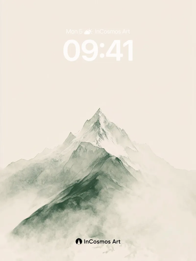 Serenity Peak Wallpaper in Misty Green