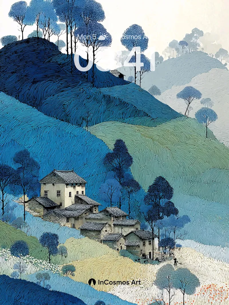 Serenity Ridge Wallpaper with Ink-Weave Texture