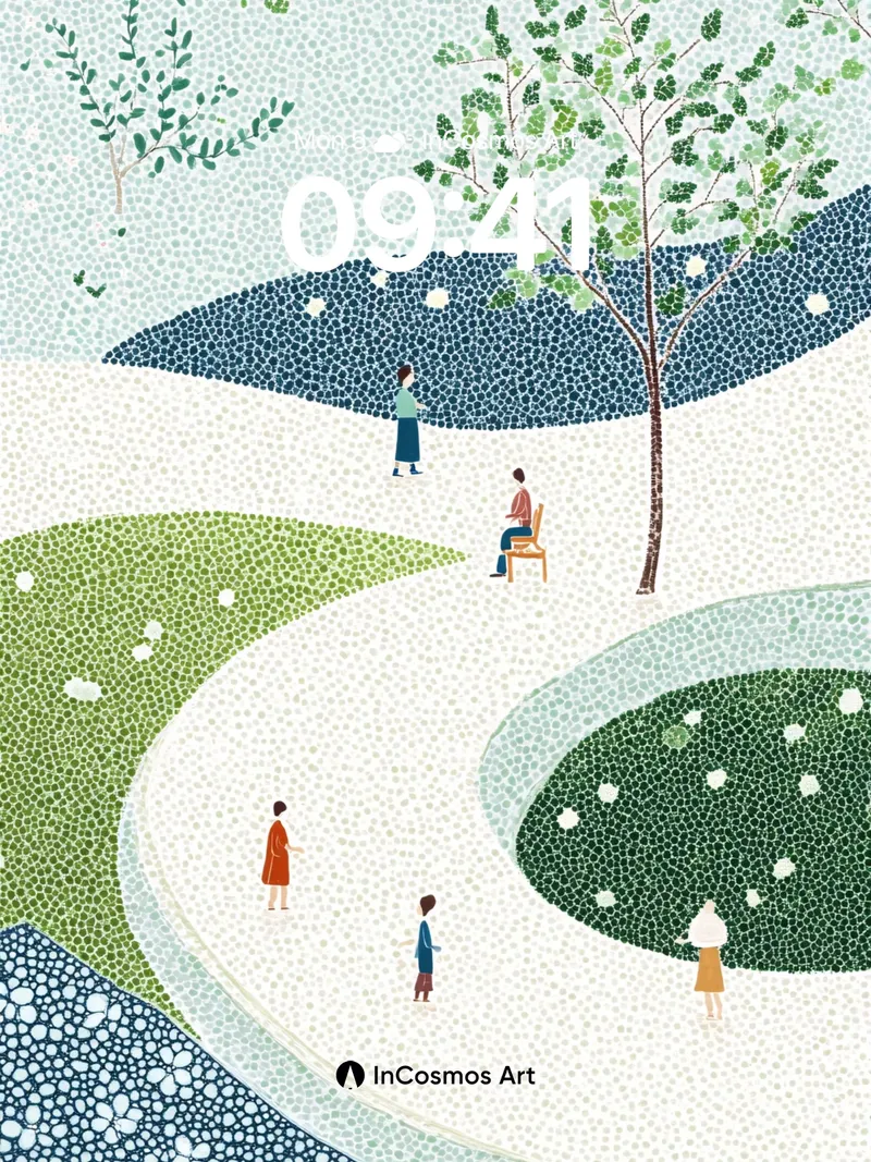 Whispering Path Wallpaper with Dappled Light