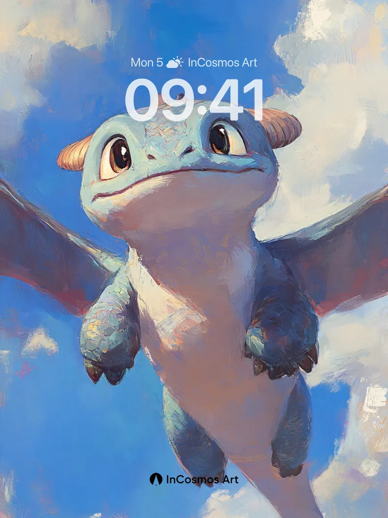 Skyward Glimmer Wallpaper with Dragon's Breath