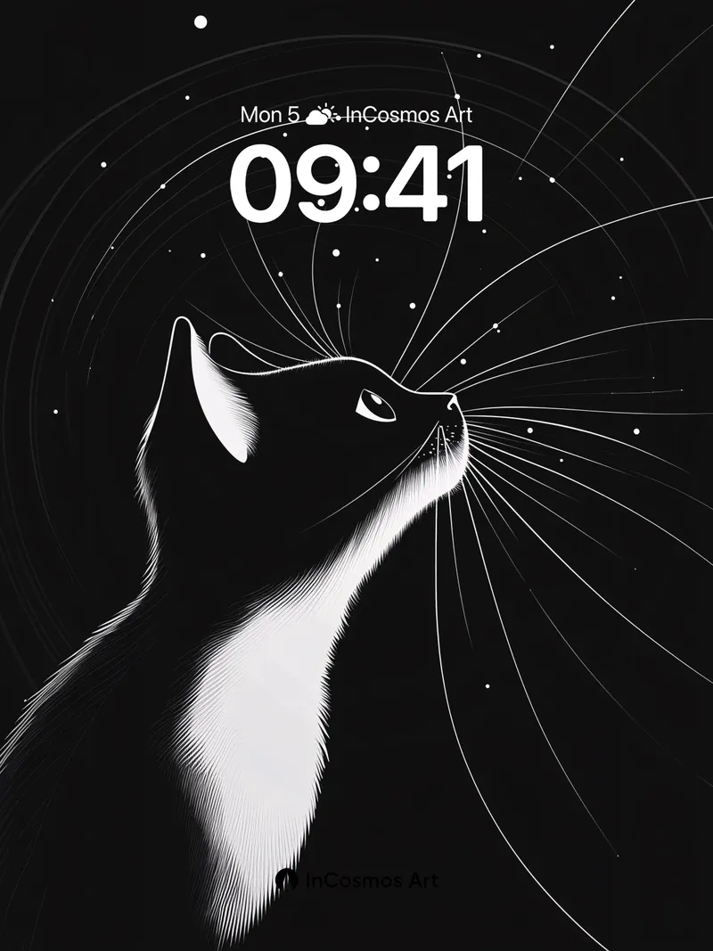 Stellar Whisker Wallpaper with Cosmic Echoes