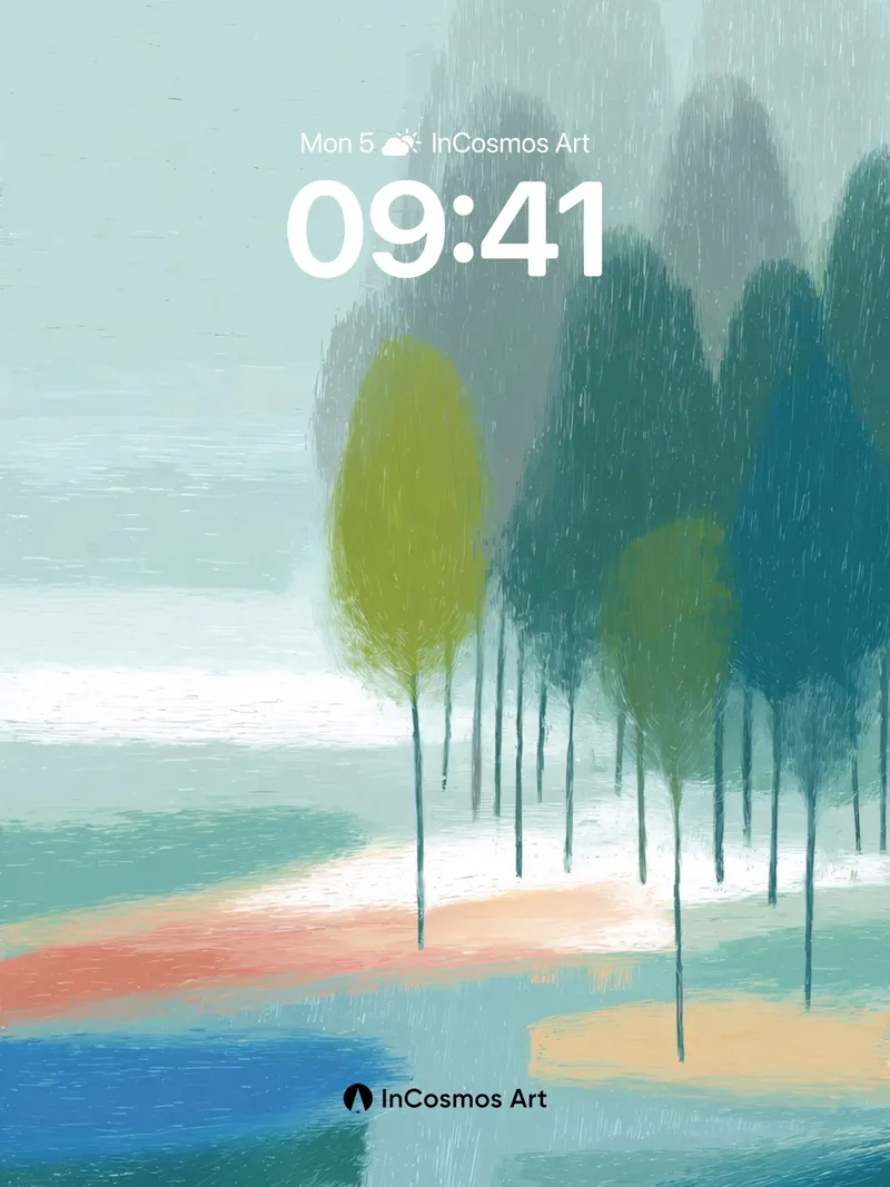 Misty Forest Wallpaper with Whispering Trees