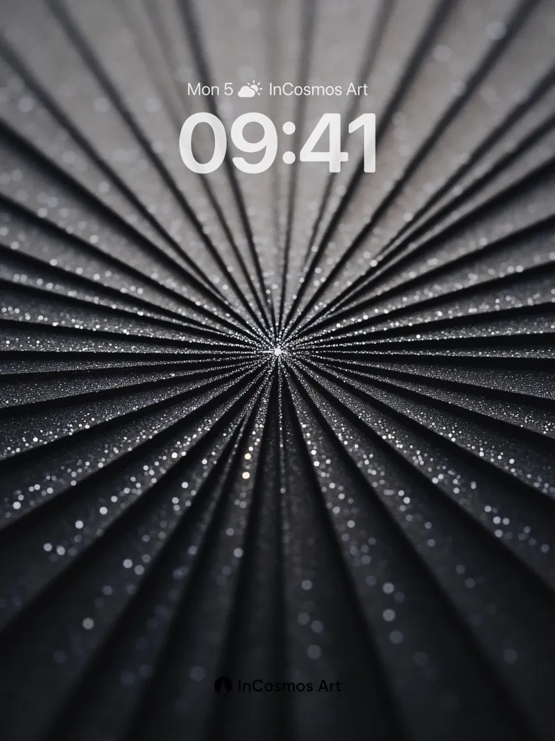 Radiant Geometry Wallpaper with Starlight Veins