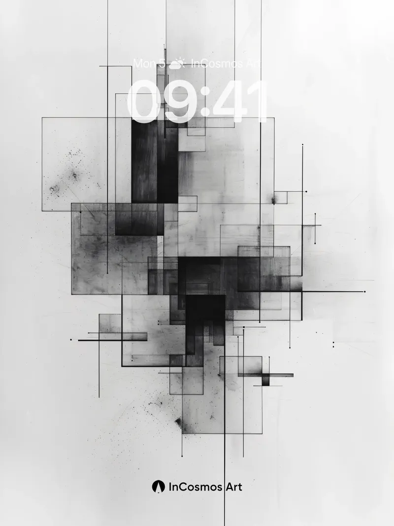 Silent Geometry Wallpaper with Faded Lines