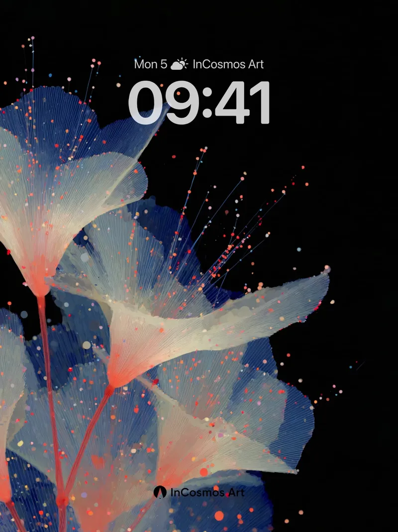 Luminous Veil Wallpaper with Floating Particles