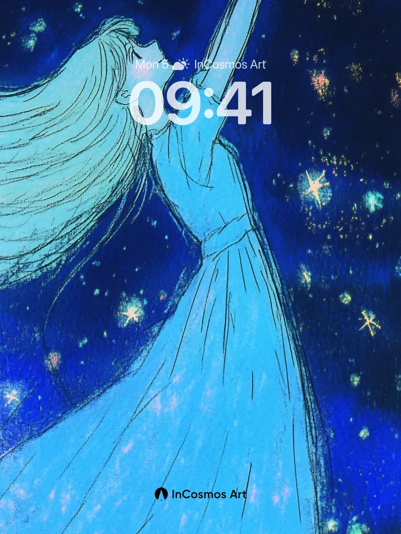 Stellar Reach Wallpaper with Cosmic Veil