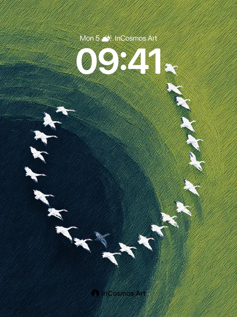 Serenity Curve Wallpaper with Feathered Flow