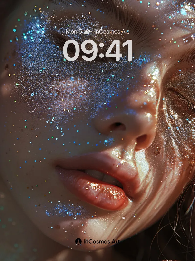 Luminous Stardust Wallpaper with Ethereal Glow