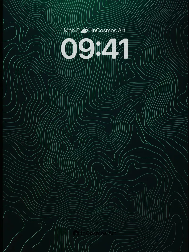 Topographic Veil Wallpaper with Ethereal Lines