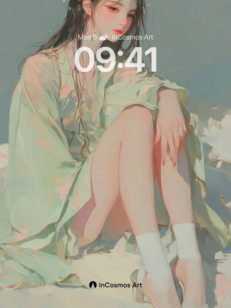 Serene Bloom Wallpaper with Petal-Drift