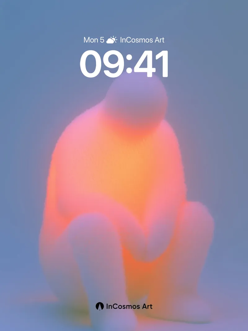 Hushed Light Wallpaper with Glowing Form