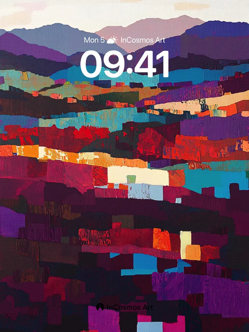 Velvet Valley Wallpaper with Electric Layers