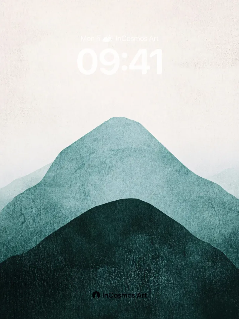 Serenity Peak Wallpaper with Ink Breath