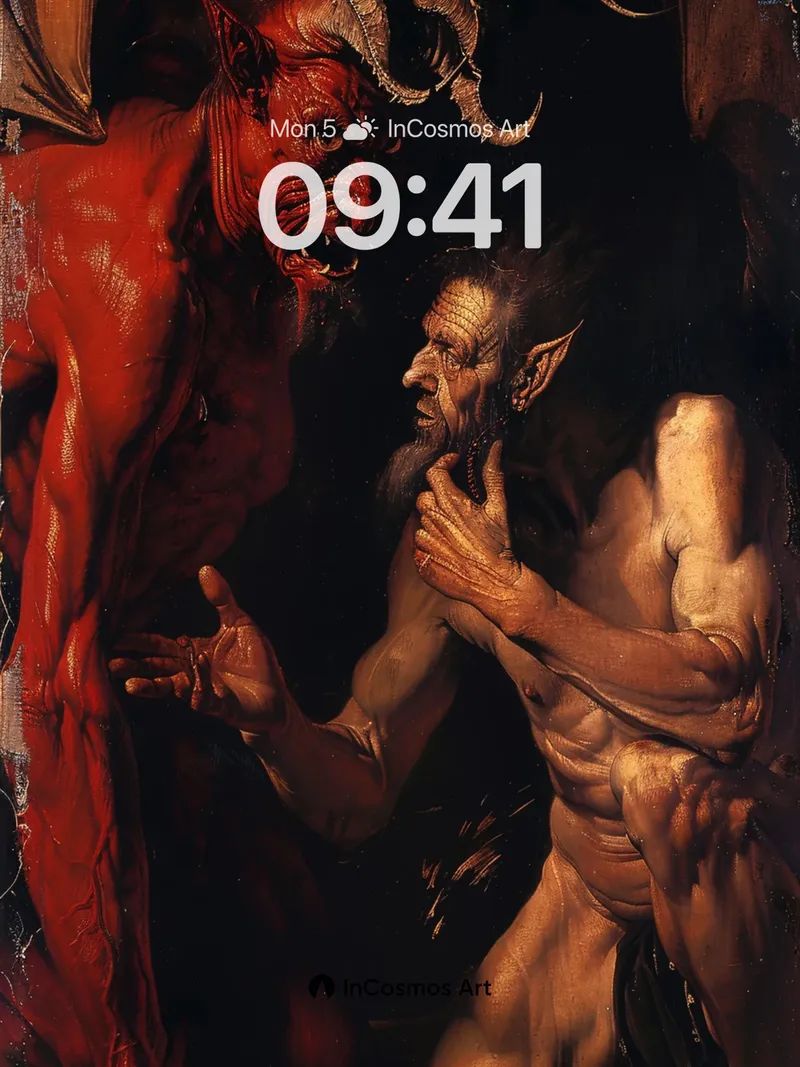 Crimson Shadow Wallpaper with Devil's Whisper