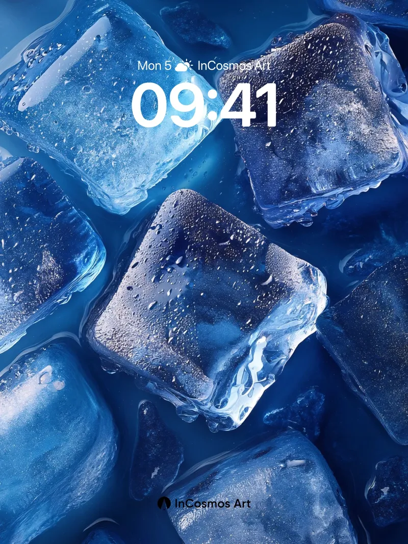 Frozen Echoes Wallpaper with Liquid Light