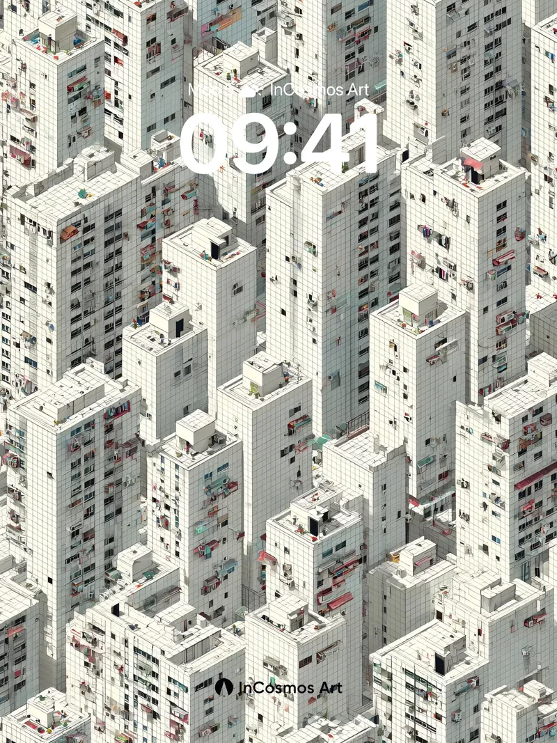 Urban Labyrinth Wallpaper with Infinite Towers