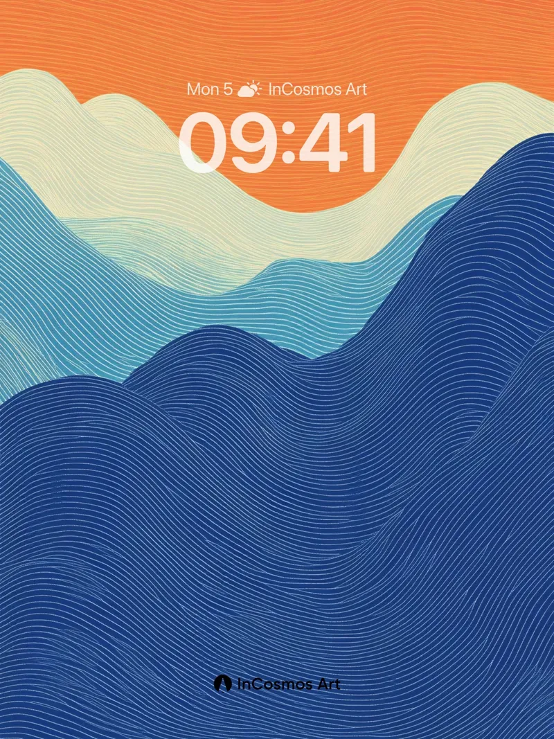 Serenity Wave Wallpaper with Whispering Lines