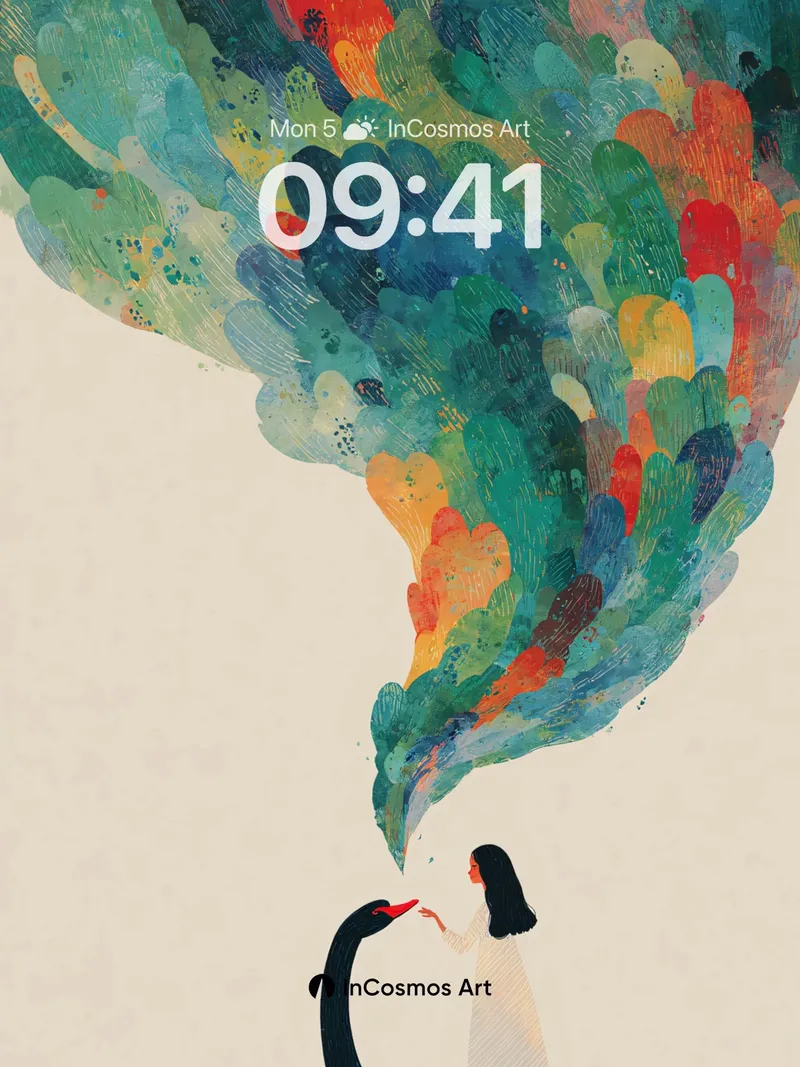 Whispering Color Wallpaper with Swan's Breath