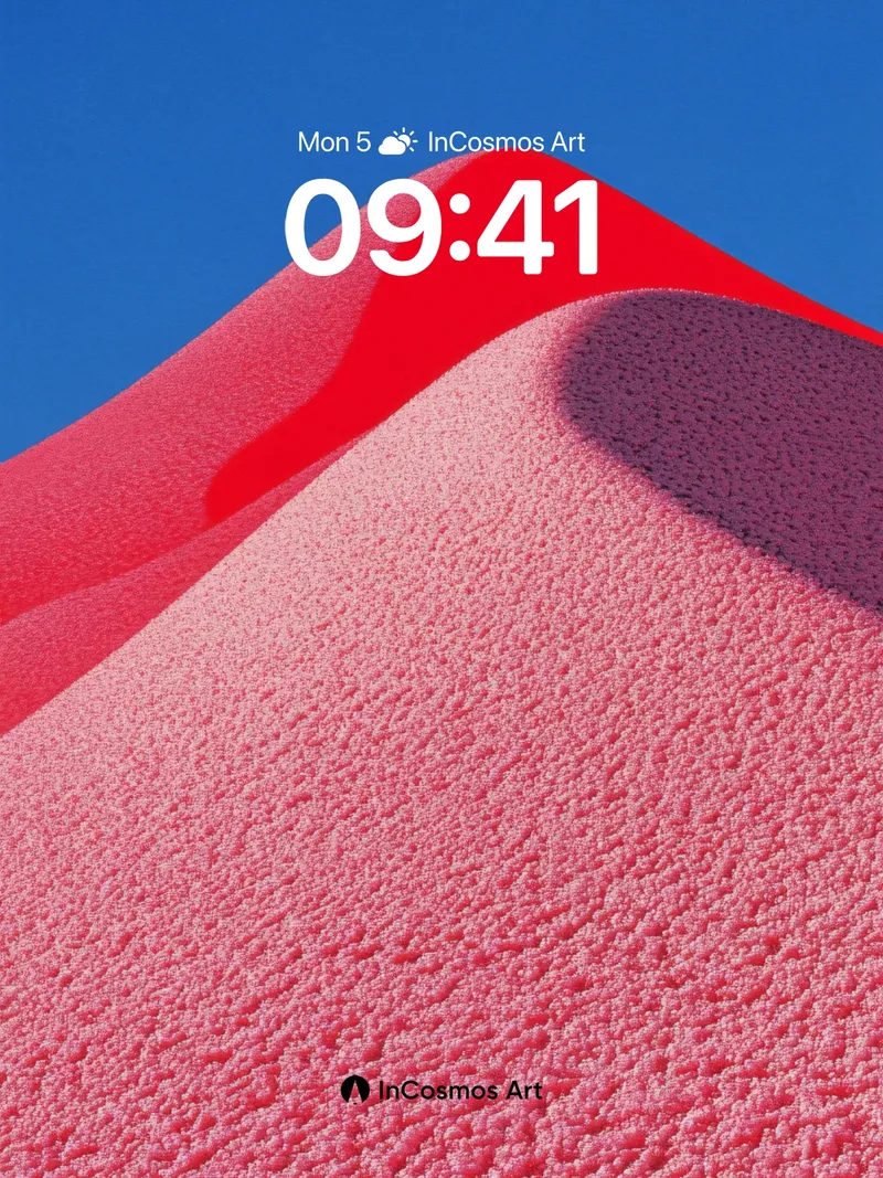 Crimson Dune Wallpaper with Sunlit Texture