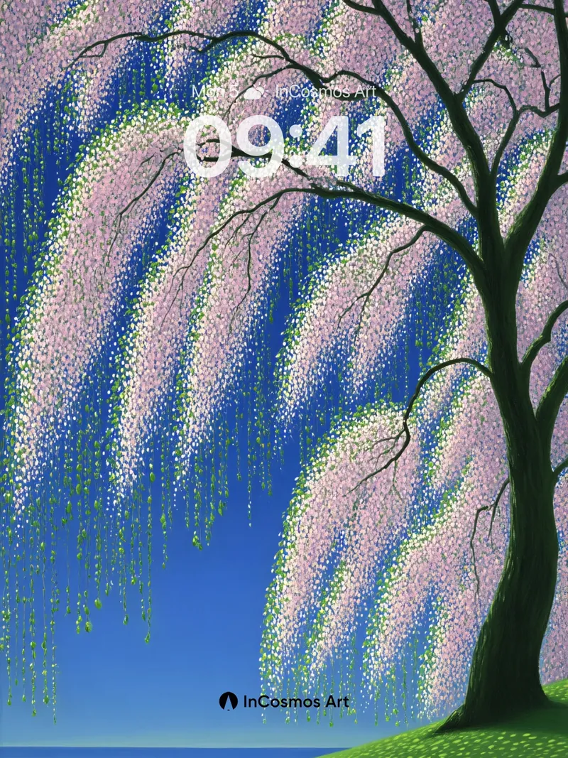 Serenity Bloom Wallpaper with Cascading Light