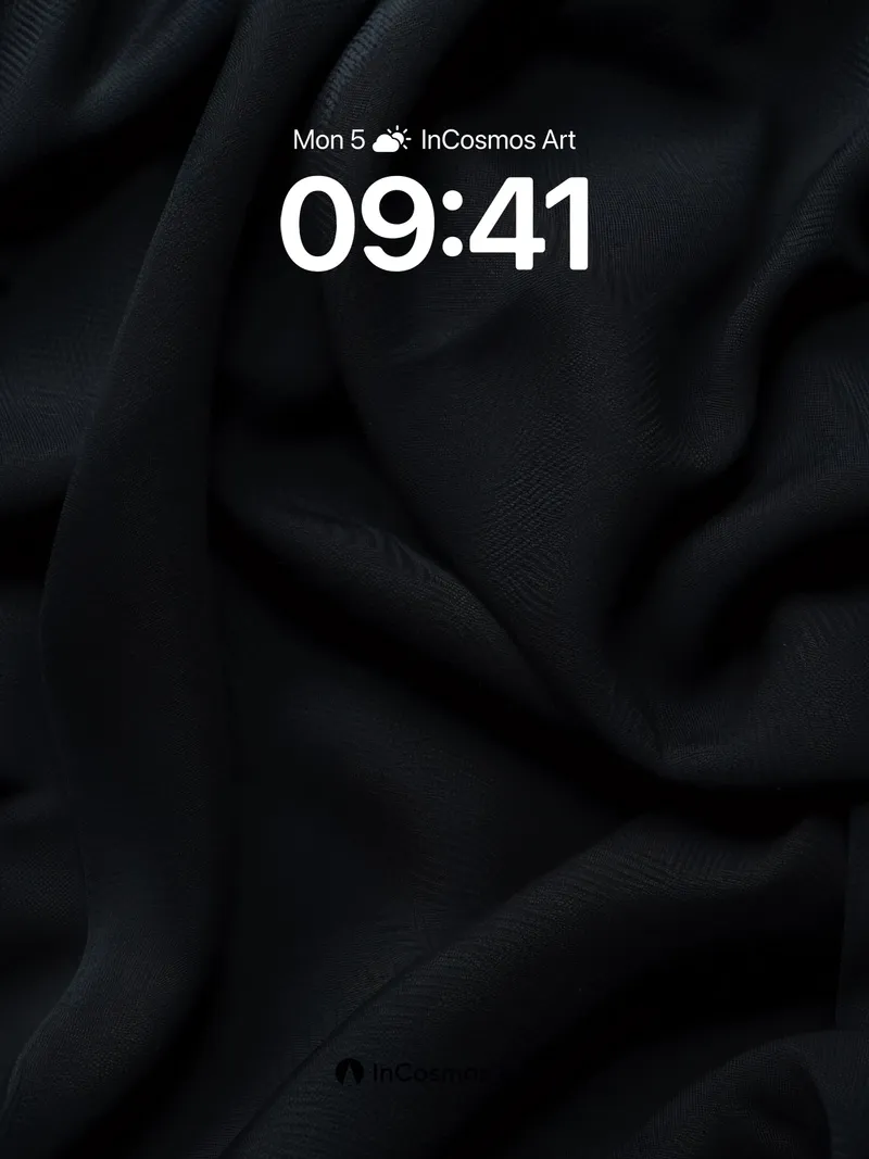 Midnight Silk Wallpaper with Whispering Folds