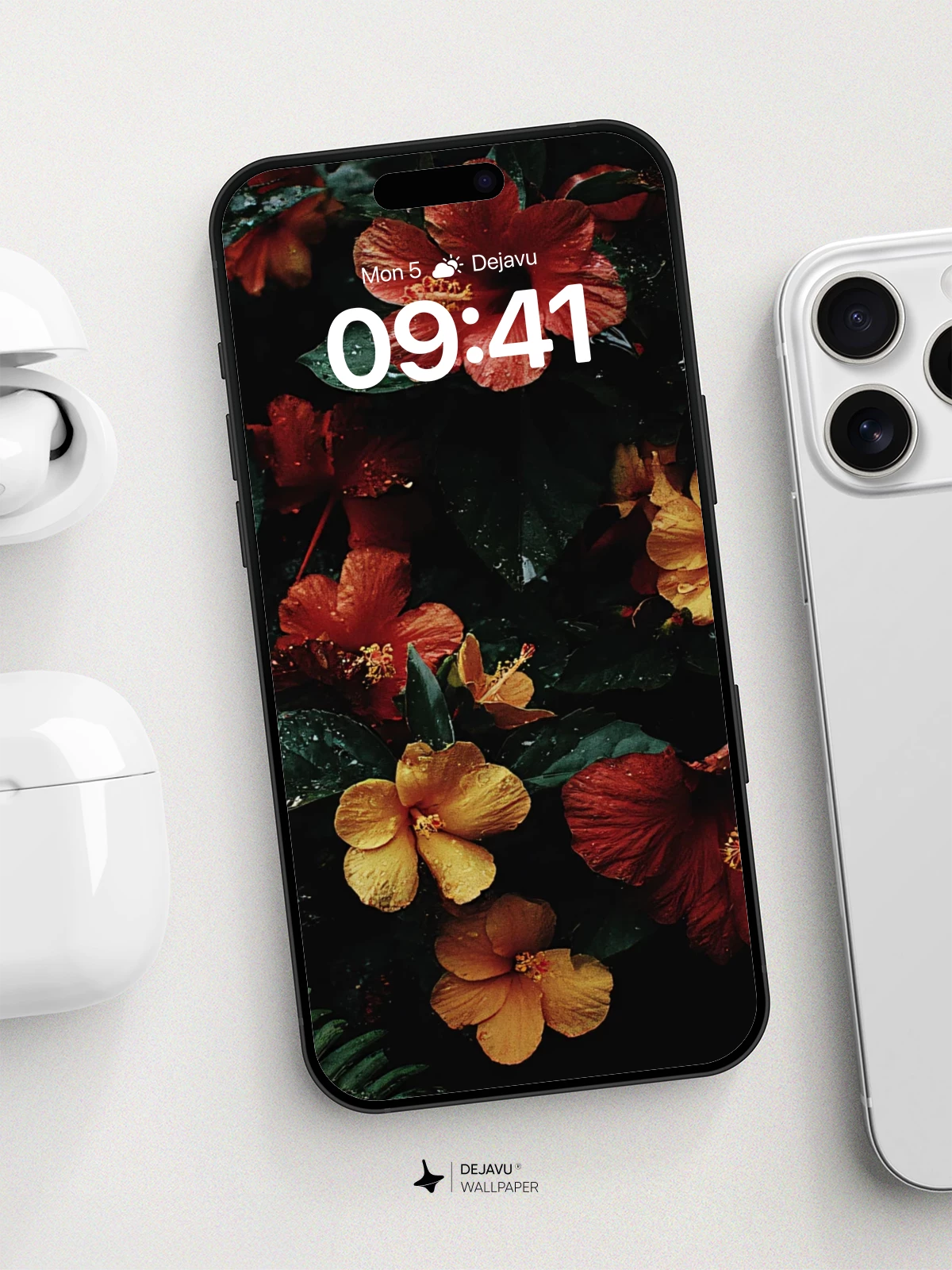 Tropical Bloom Garden Wallpaper 8K for iPhone and Android