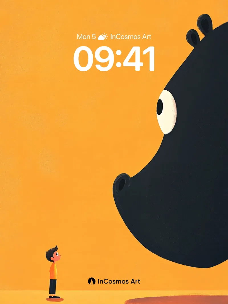 Whispering Giant Wallpaper with Tiny Observer