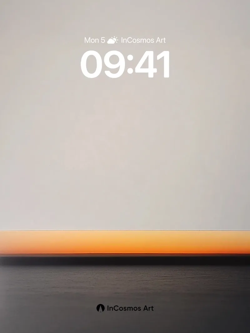 Serenity Horizon Wallpaper with Amber Edge