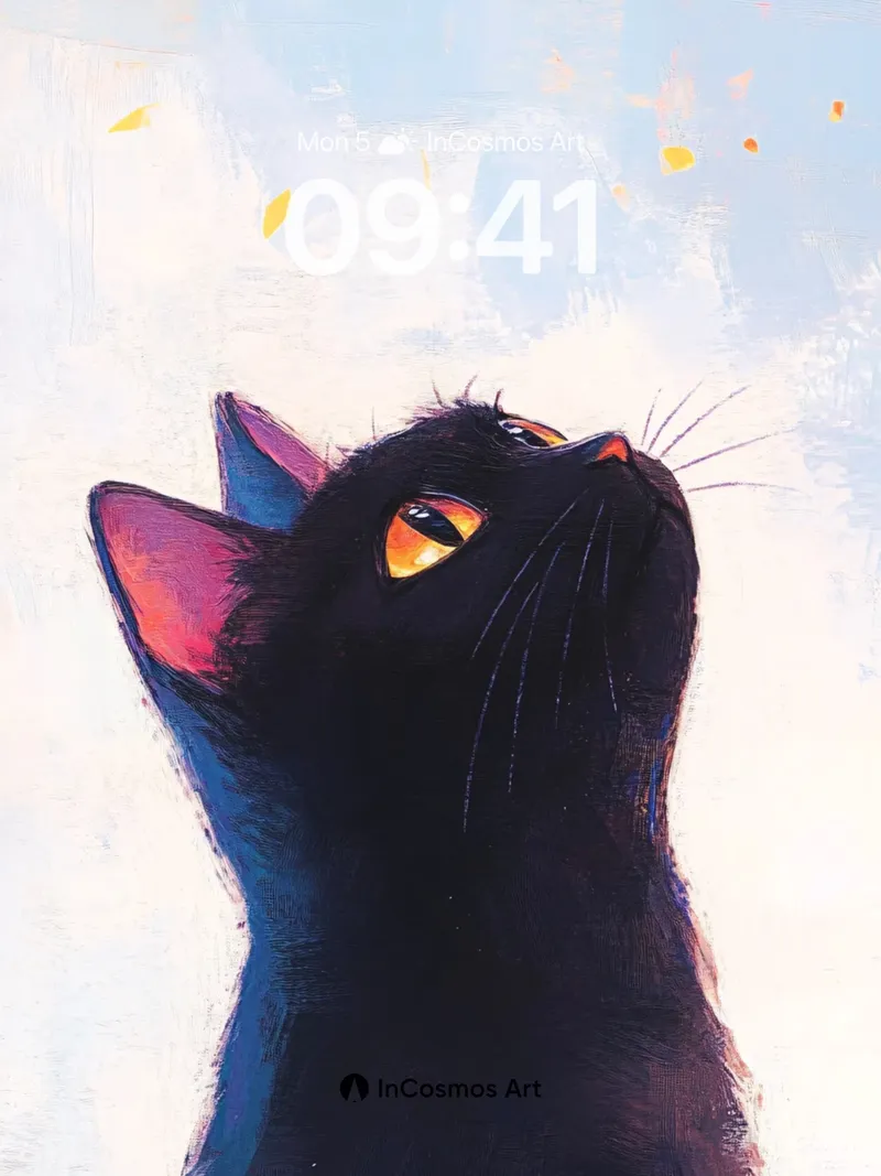 Whispering Sky Wallpaper with Golden Eyes