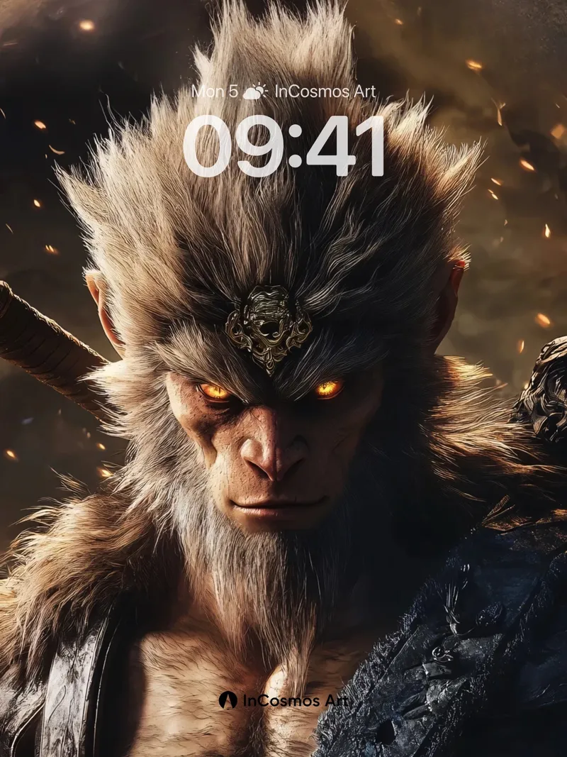 Feral Light Wallpaper with Golden Eyes