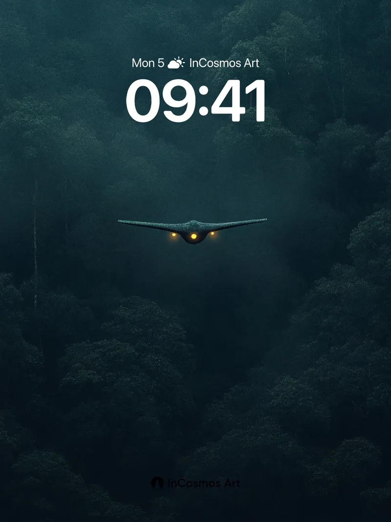 Nocturnal Glide Wallpaper with Ghostly Wings