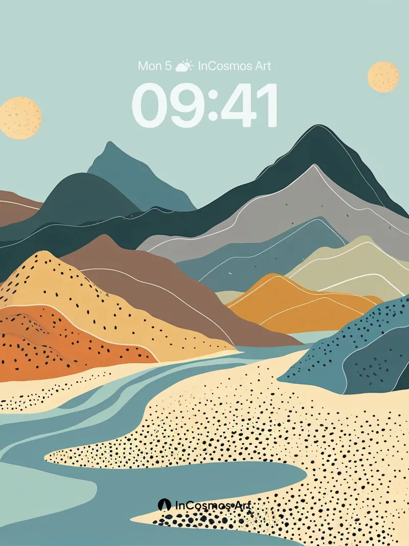 Desert Echo Wallpaper with Dual Suns