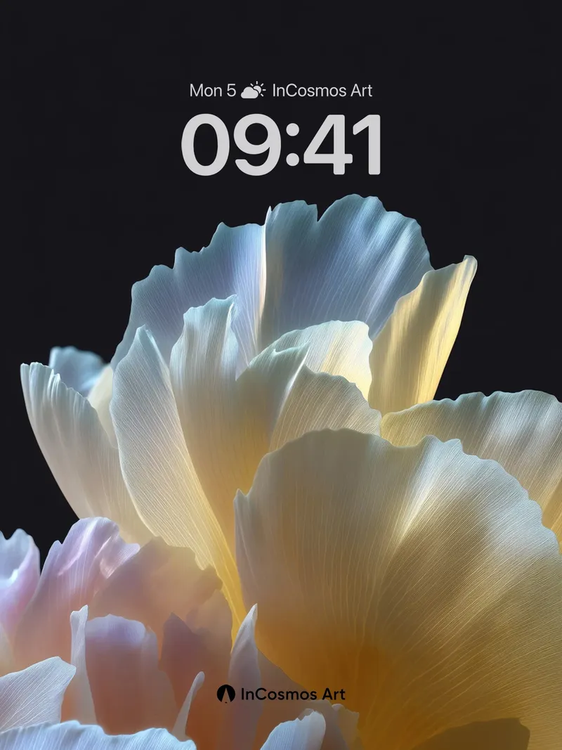 Luminous Petal Wallpaper with Ethereal Glow