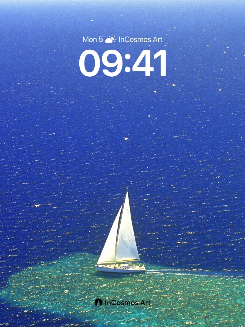 Serenity Sail Wallpaper with Coral Whisper