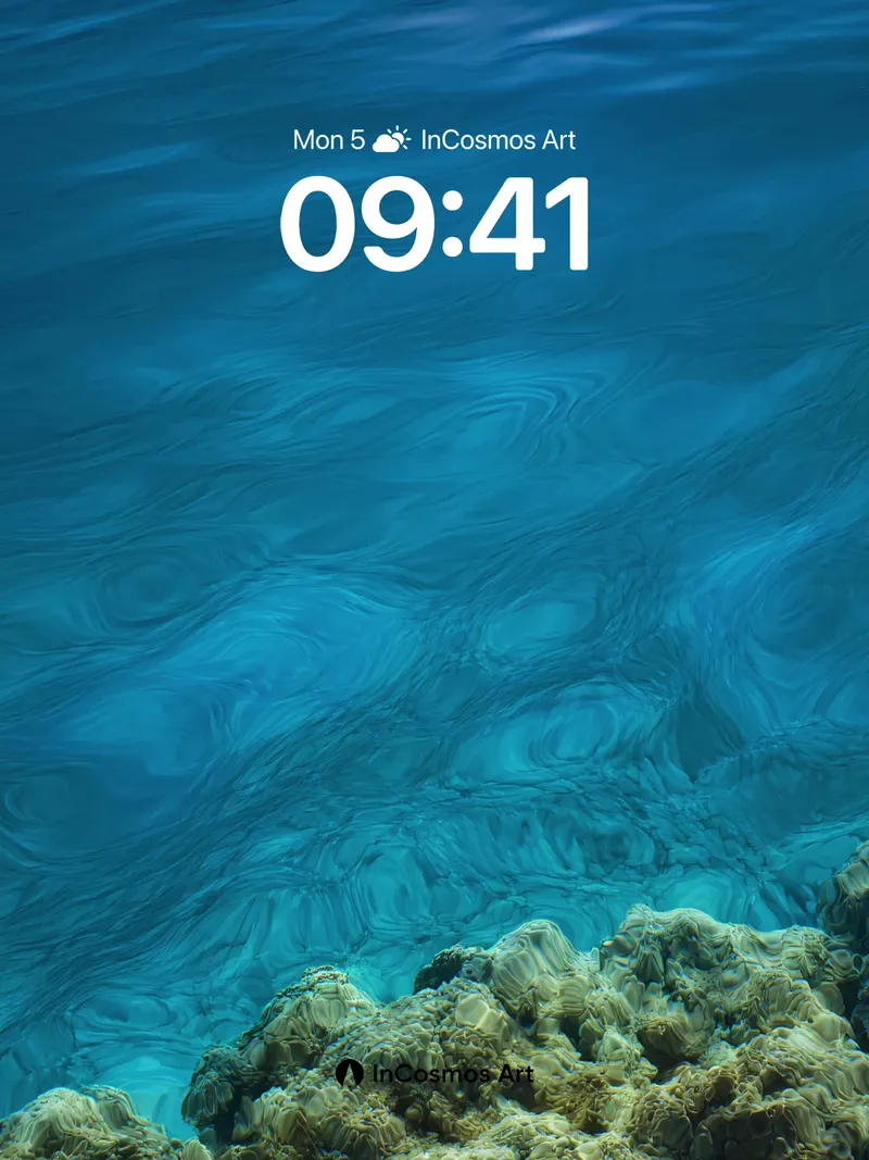 Calm Abyss Wallpaper with Coral Whispers