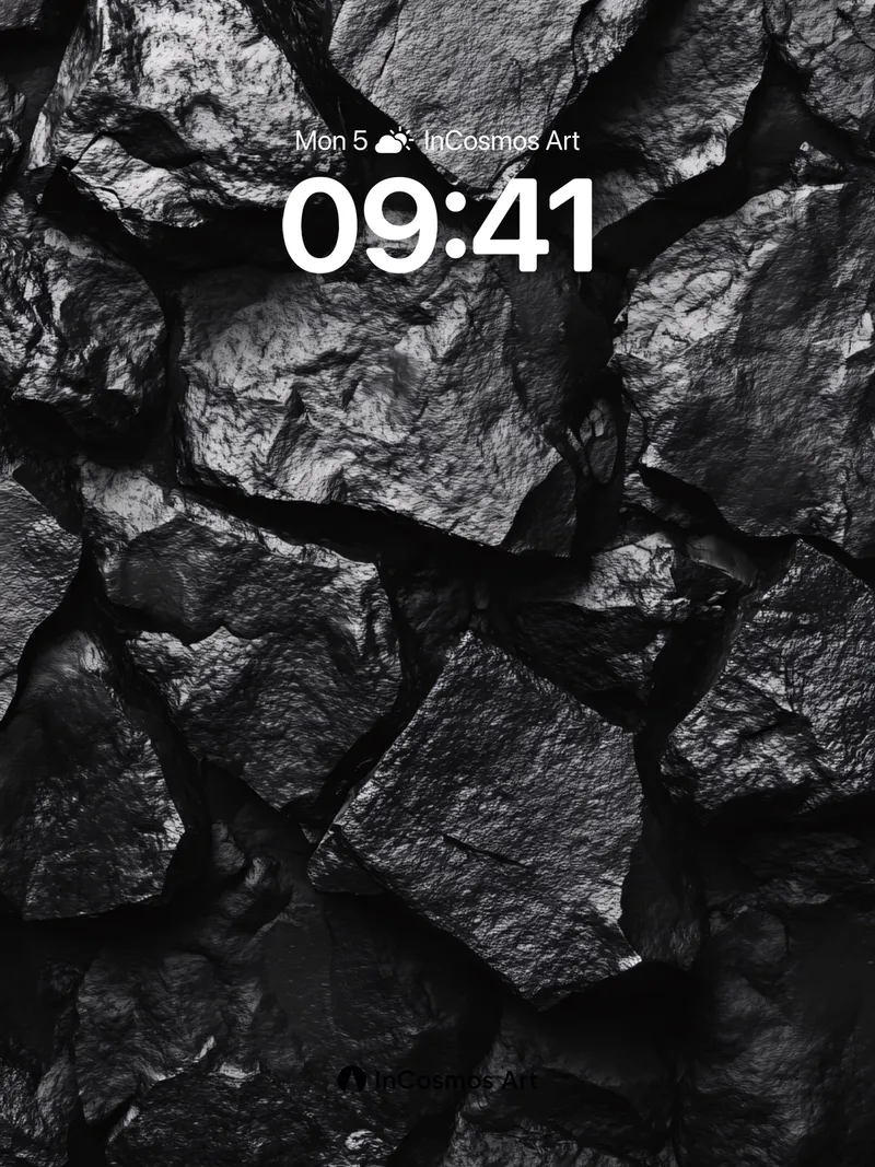 Shadowed Stone Wallpaper with Depth of Night