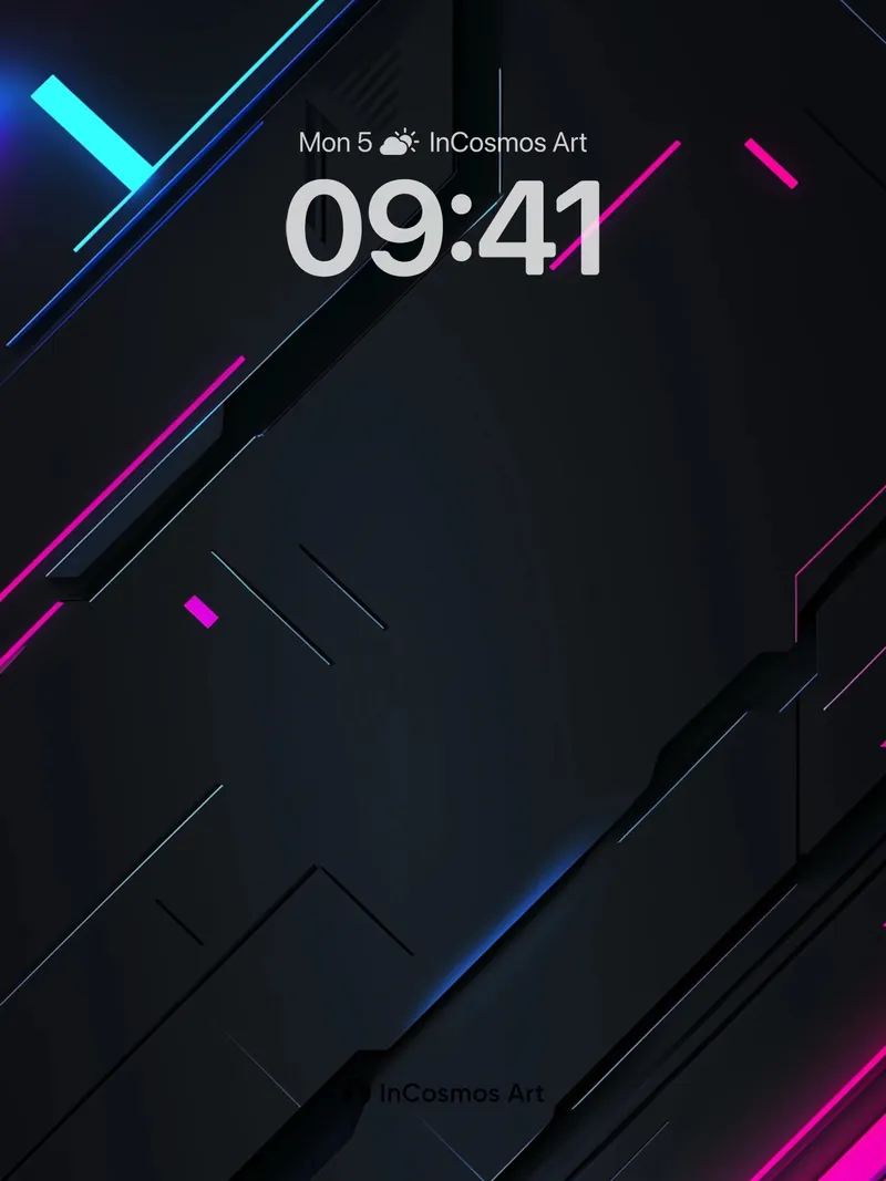 Neon Circuit Wallpaper with Electric Pulse