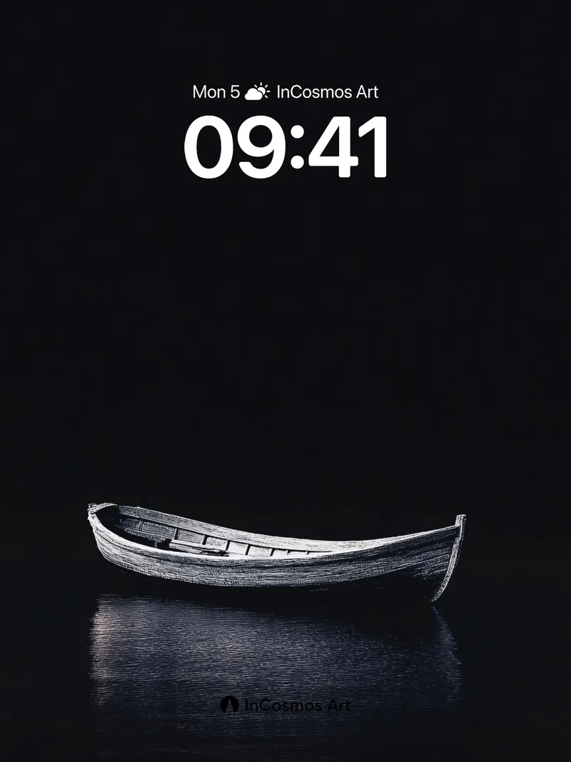 Silent Drift Wallpaper with Moonlit Hull