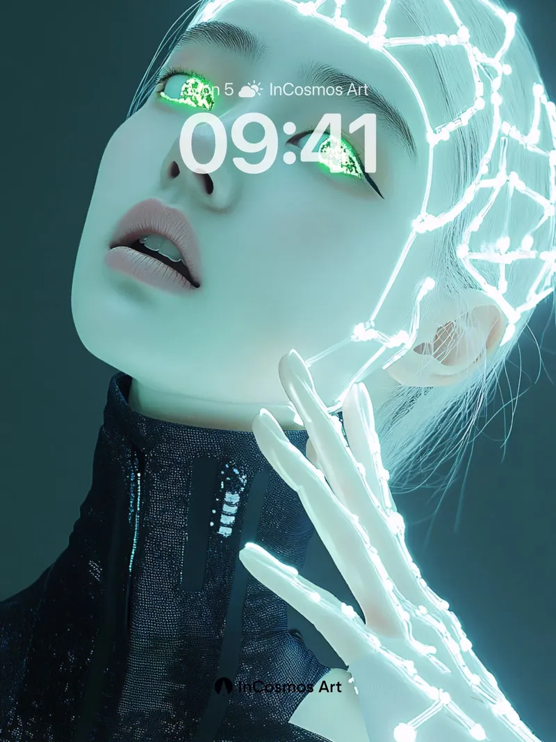 Neon Veil Wallpaper with Electric Pulse