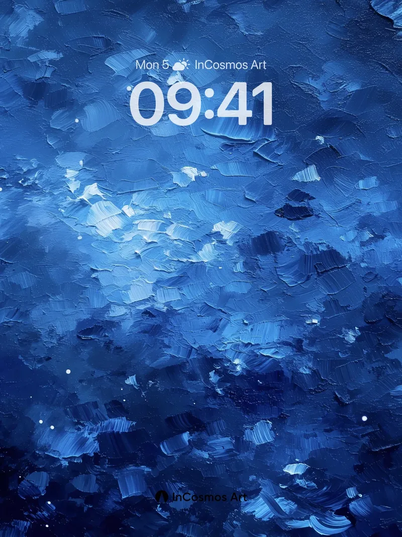 Midnight Tides Wallpaper with Starlit Brushstrokes