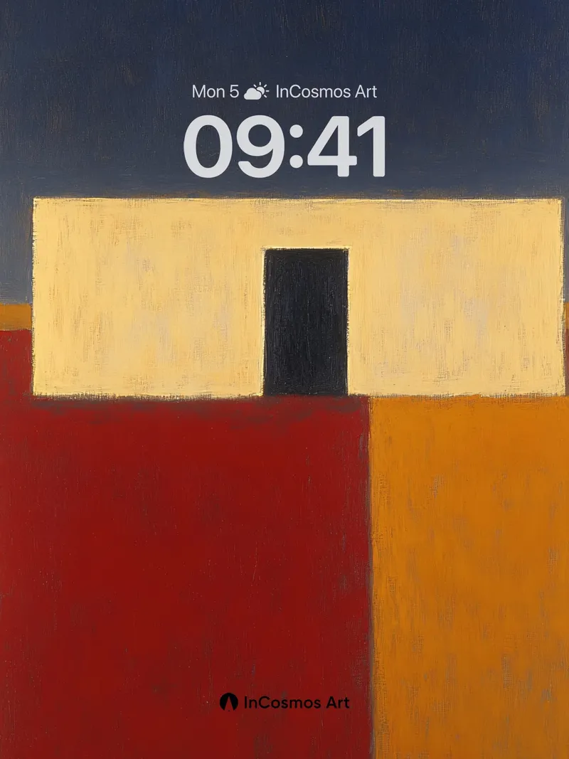 Silent Geometry Wallpaper with Midnight Portal