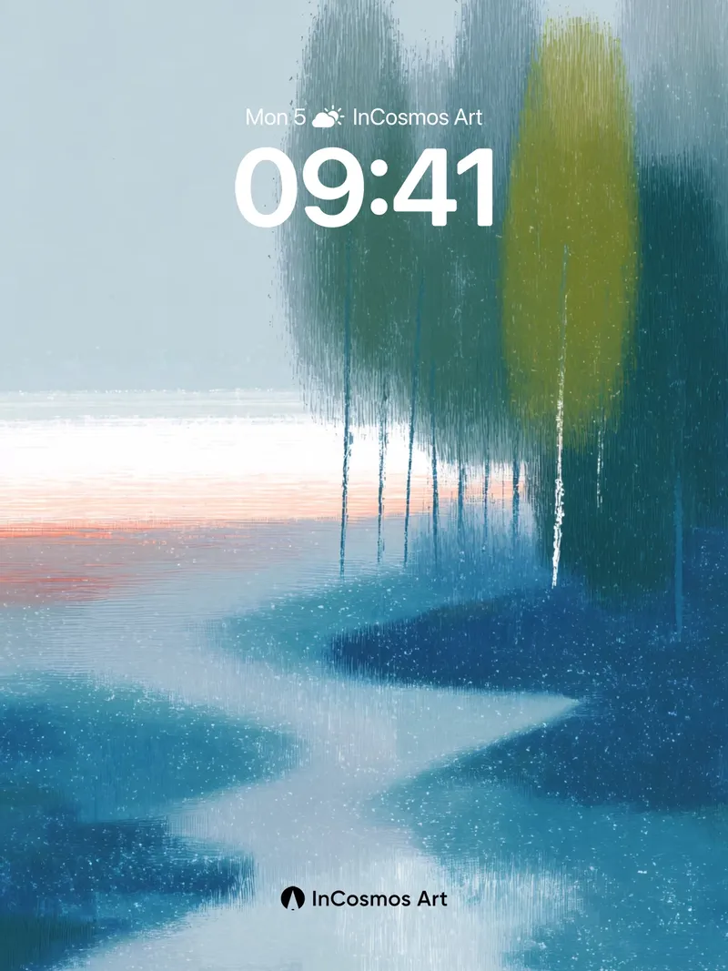 Serenity Forest Wallpaper with Ethereal Light