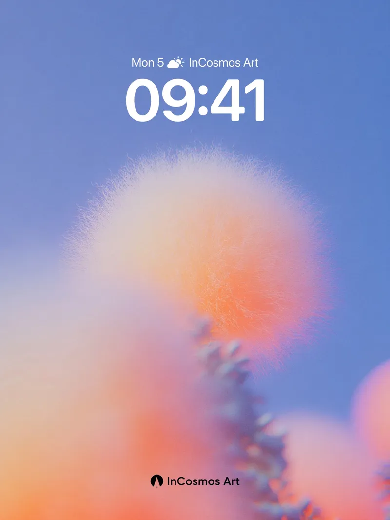 Luminous Fluff Wallpaper with Ethereal Hues