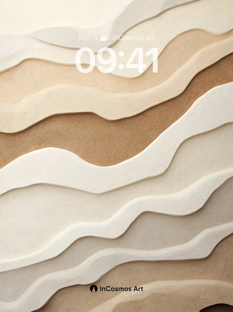 Sandy Dune Wallpaper with Floating Light