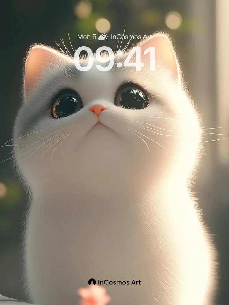 Serene Fluff Wallpaper with Petal Whispers