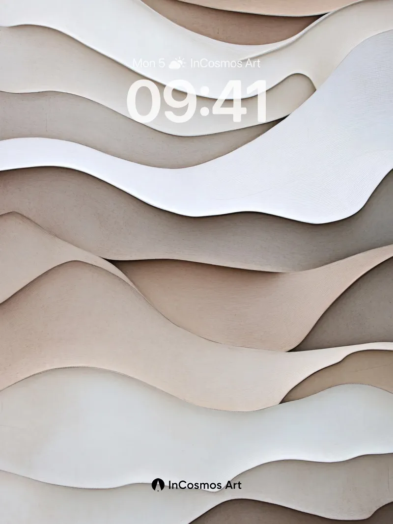 Sculpted Sandstone Wallpaper with Gentle Waves