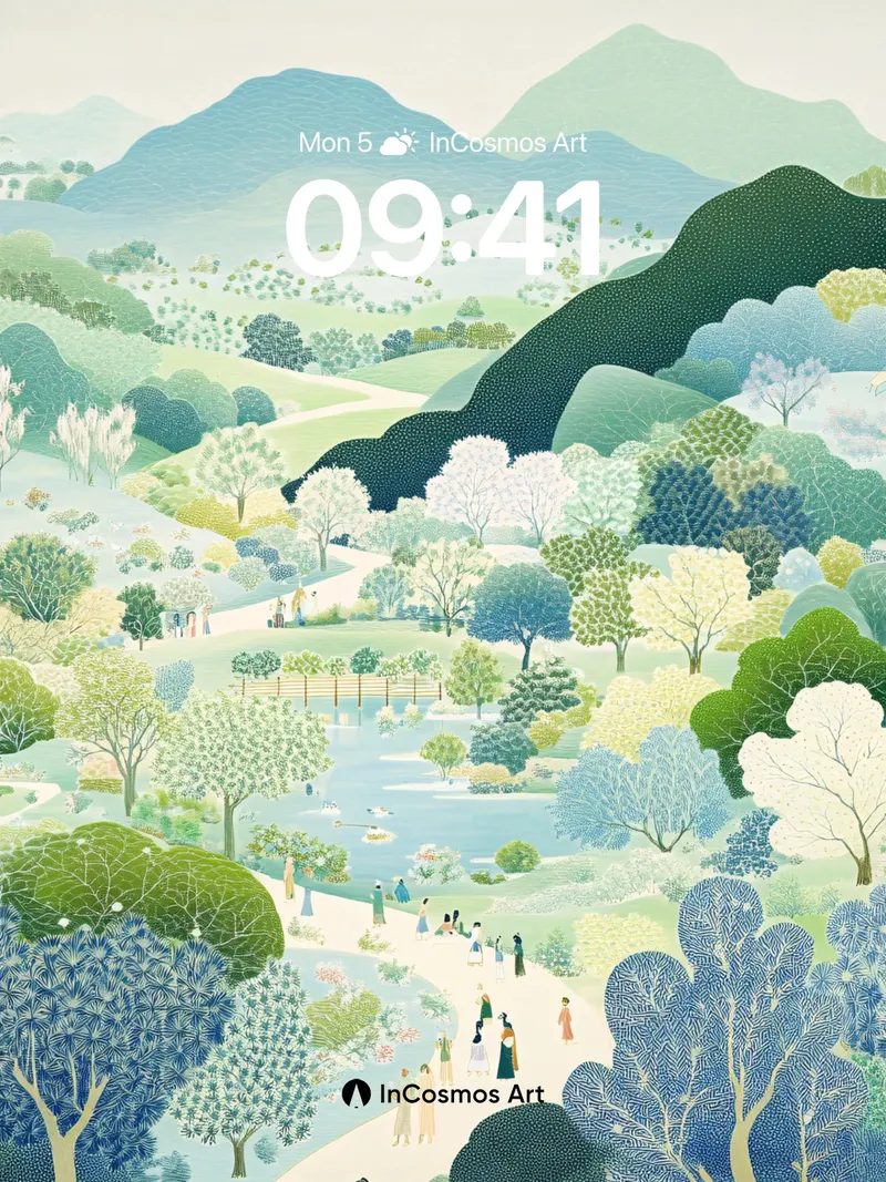 Serene Forest Path Wallpaper with Whispering Trees