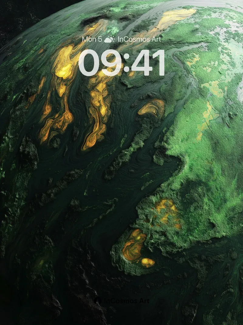 Luminous Abyss Wallpaper with Living Tides