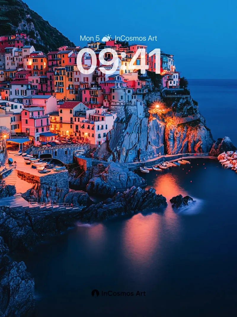Crimson Cliffside Wallpaper with Seaside Glow